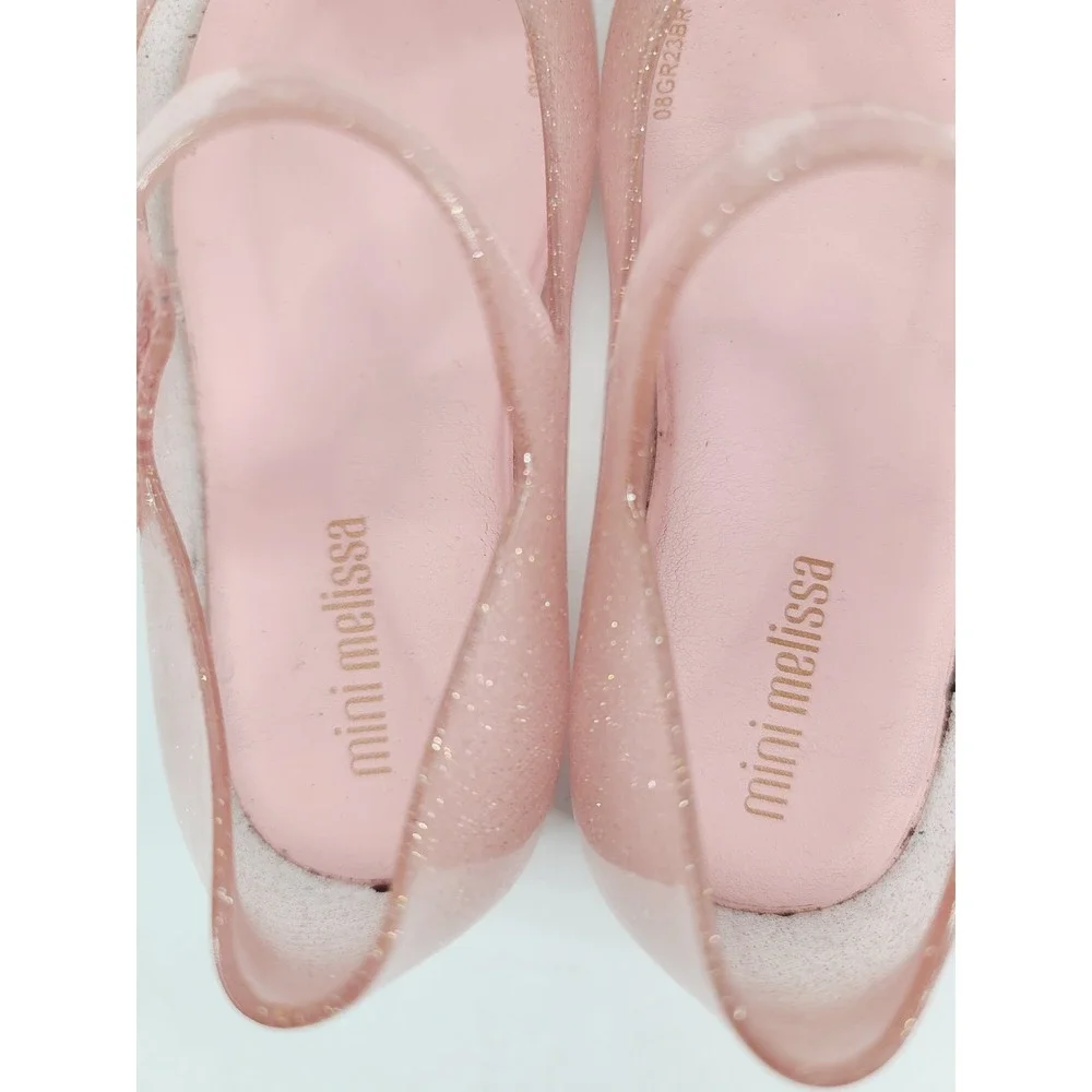 Mini Melissa Strappy Sandals For‎ Girls, Size 8, Pink.